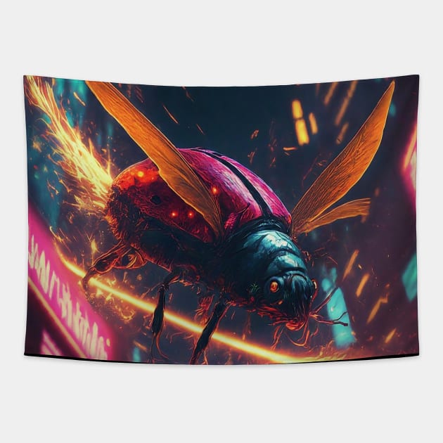 Fun Flying June Bug Beetle Tapestry by NextGenerations