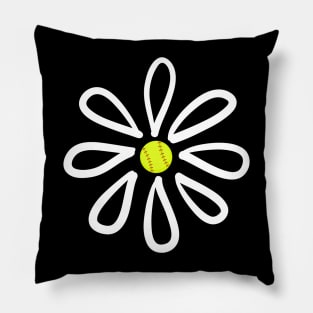 Softball shirts, Flower Daisy Softball center Pillow