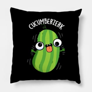 Cucumberzerk Funny Berzerk Veggie Cucumber Pun Pillow