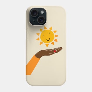 Hand and sun Phone Case