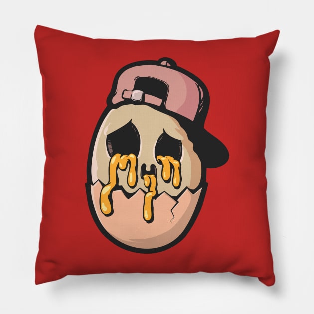 egg monster Pillow by Mako Design 