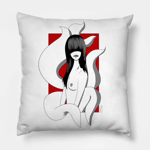 Kitsune Pillow by Velen's Art