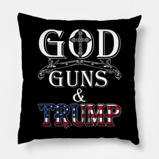 God Guns And Trump 2nd Amendment Trump Pillow