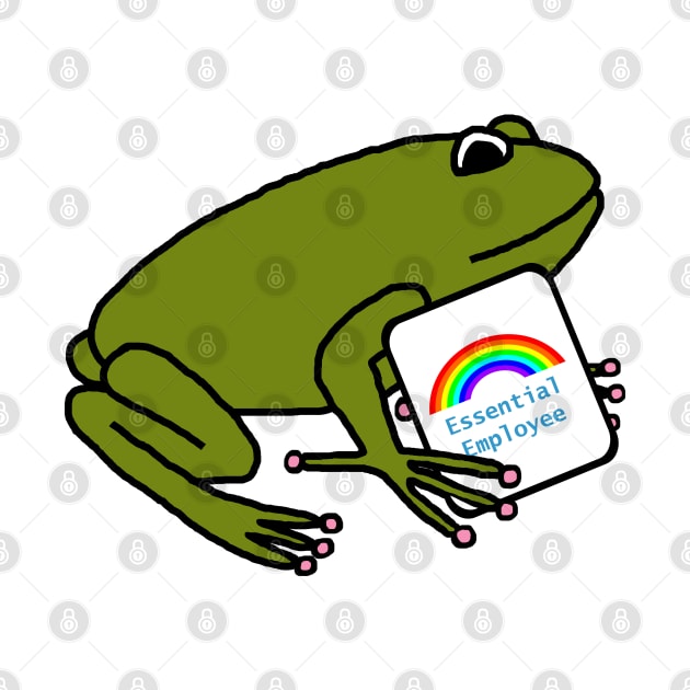 Frog Shows Support for Essential Employees with Rainbow by ellenhenryart