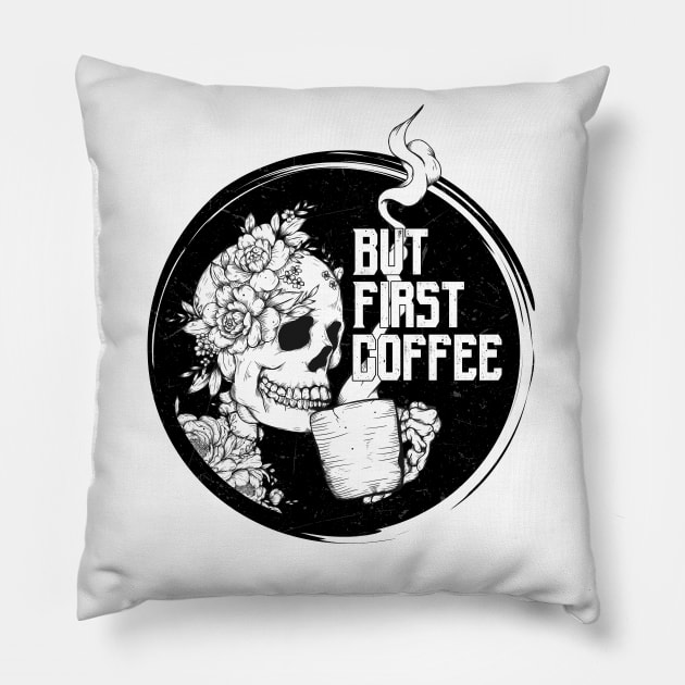 But First Coffee Pillow by Jess Adams