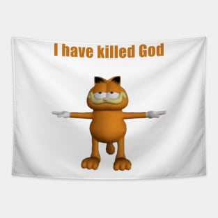 I have killed God - Funny Cartoon Characters Tapestry