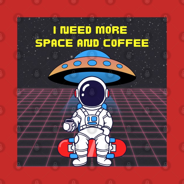 I need more coffee and space by Artist usha