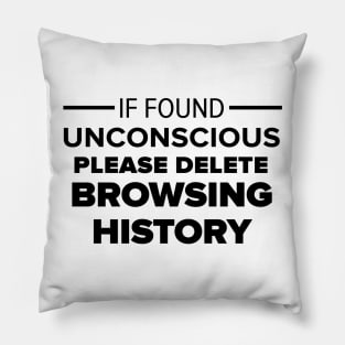 Please delete browsing history Pillow