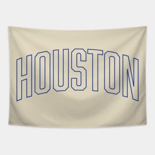 Houston Blue Outline Tapestry