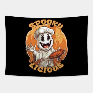 Vampire Ghost Pizza Chef Tapestry