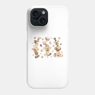 Caramel Eucalyptus Leaves Phone Case