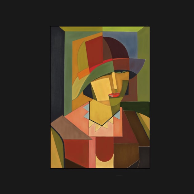 Woman in hat (on black) by Soth Studio