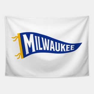 Milwaukee Pennant White Tapestry