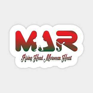 Rising Head Moroccan Heart Proudly Moroccan Gift Lovers Magnet