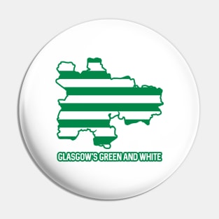 GLASGOW CITY CELTIC FOOTBALL CLUB WHITE AND GREEN MAP Pin