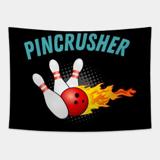 Pincrusher Bowling Strike Pins Funny Bowler Tapestry