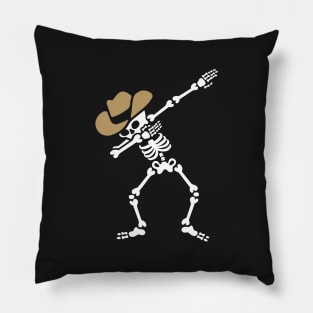 Dab skeleton dabbing cowboy Pillow