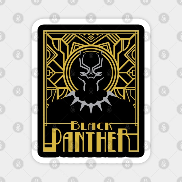 Black Panther - Art Deco Magnet by Grayson888