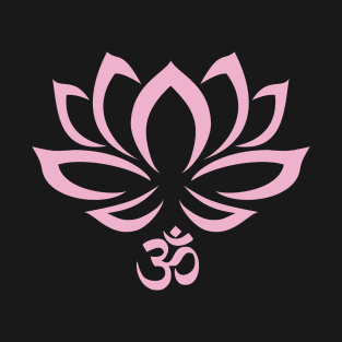 Lotus Flower Om Symbol Pink T-Shirt