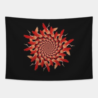 Crane Flight Mandala Tapestry