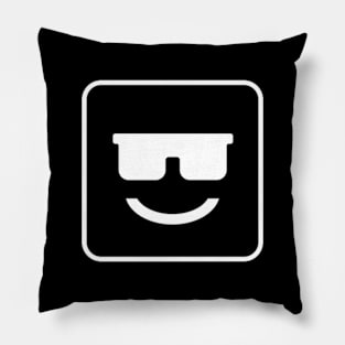 Cool emoji face with sunglasses Pillow