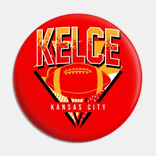 Kelce Kansas City Football Retro Pin