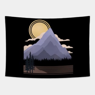 minimalist mountain view Tapestry