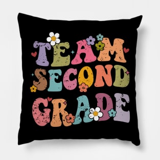 Team 2nd Grade Groovy Back to School Gifts Teacher Student Pillow