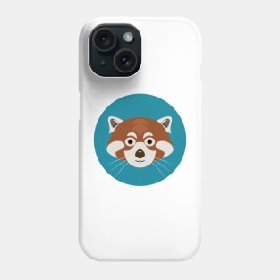 Cute red panda baby face drawing Phone Case