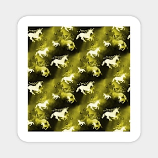 Gold Unicorns Magnet