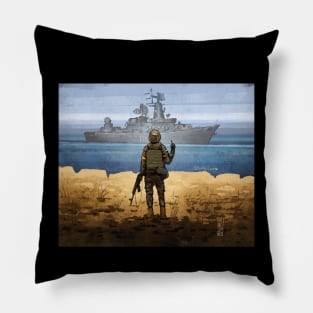 Russian warship, go fuck yourself (stamp) Pillow