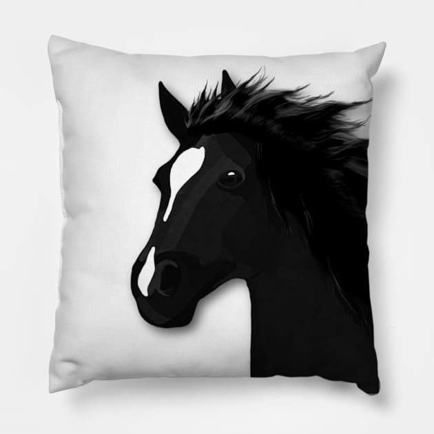 Horse Lovers Galloping Horse Pillow by KC Morcom aka KCM Gems n Bling aka KCM Inspirations