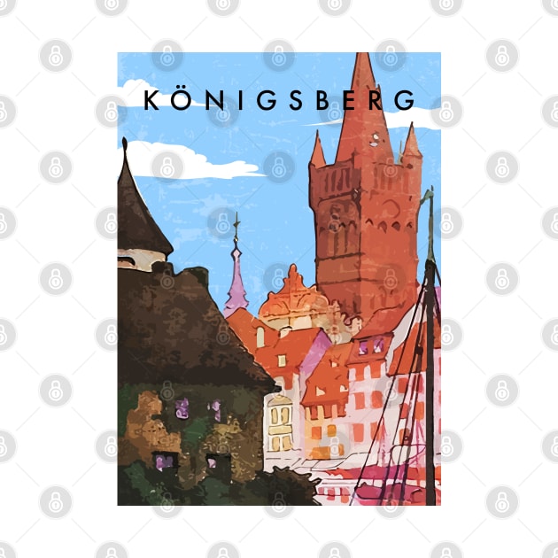 Konigsberg, Prussia, Germany.Retro travel poster by GreekTavern