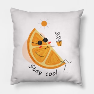 stay cool funny orange puns Pillow