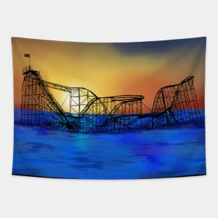 Seaside Heights Roller Coaster Tapestry