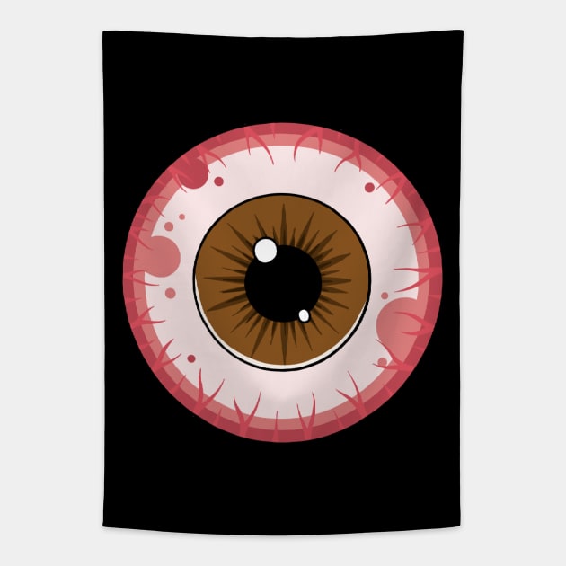 Eyeball Eye Eyes Pupil Horror Halloween Tapestry by fromherotozero