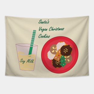 Santa's Vegan Christmas Cookies Tapestry