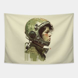 Astronaut Girl Tapestry