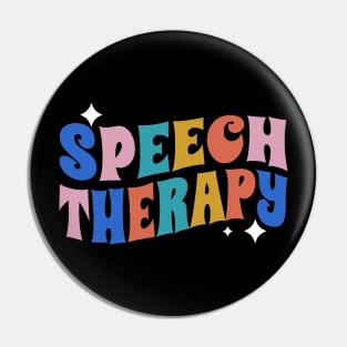 Speech Therapy - retro vintage Pin