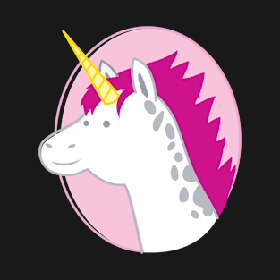 Spotty unicorn on a circle T-Shirt