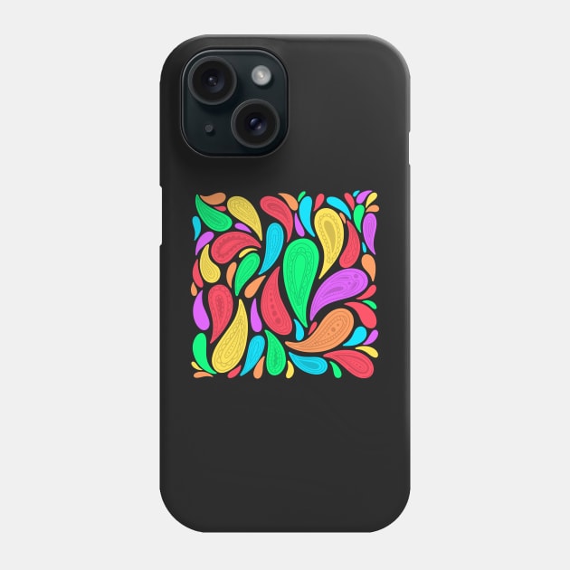 Colorful Paisley Phone Case by edwardecho