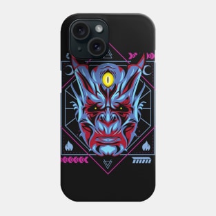 devil scary head mask Phone Case