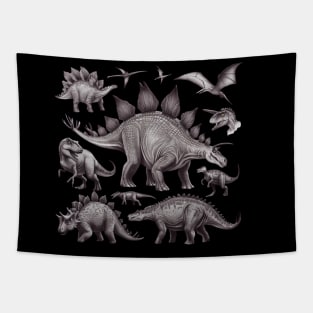 Types Of Dinosaurs Graphics Dino Identificatio Tapestry