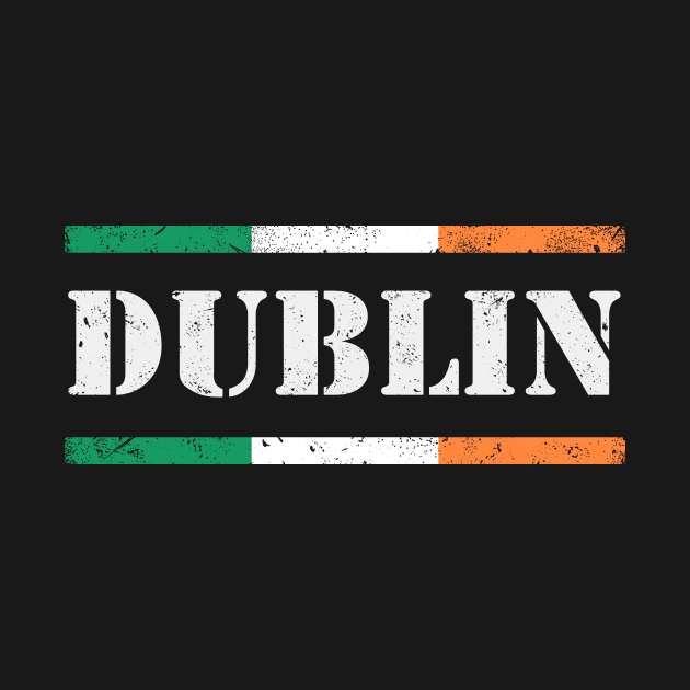 Dublin / Ireland Flag by Nikokosmos