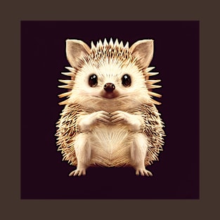 Cute Hedgehog Sepia Illustration T-Shirt