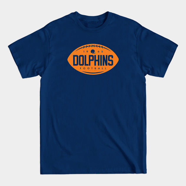 Discover Vintage Football Shape - Miami Dolphins (Orange Dolphins Wordmark) - Miami Dolphins - T-Shirt