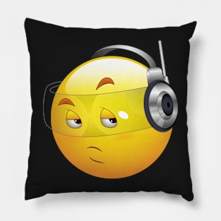 Chill Music Smiley Face Emoticon Pillow