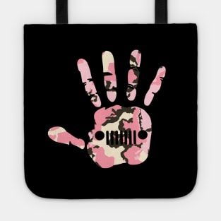 Jeep Wave Camouflage Hand Print, Funny Jeep Camo Pink Grill Palm Vintage Design for Jeep Lovers Tote