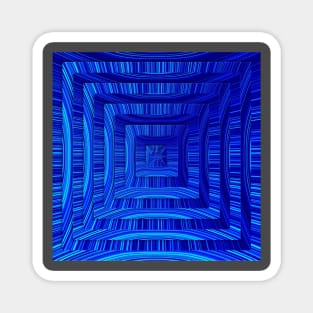 Blue 3d squares background Magnet