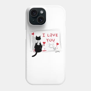 Cat Love Paint Phone Case